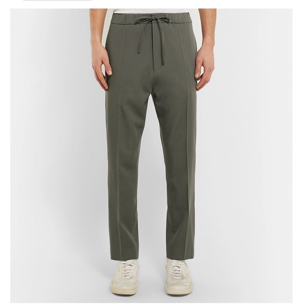 CMMN SWDN - Slim-Fit Tapered Wool Drawstring Suit Trousers - Green